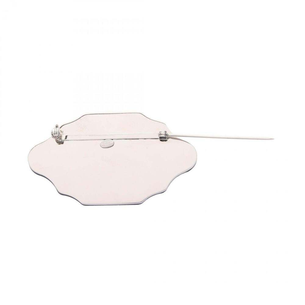 CHANEL Silver Logo Brooch - Picture 2 of 4